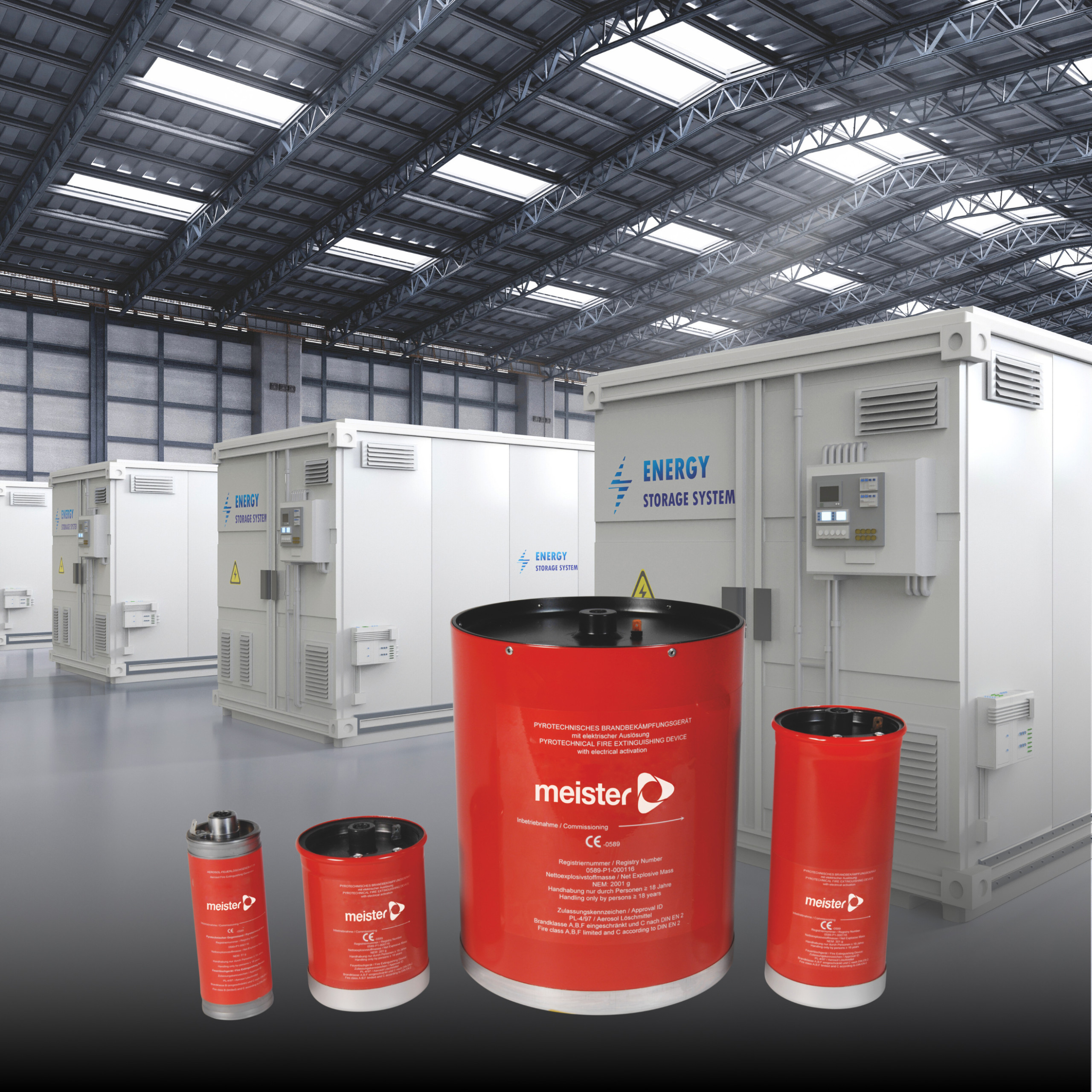 AeroPro / aerosol fire extinguishing system for battery storage systems / energy storage systems