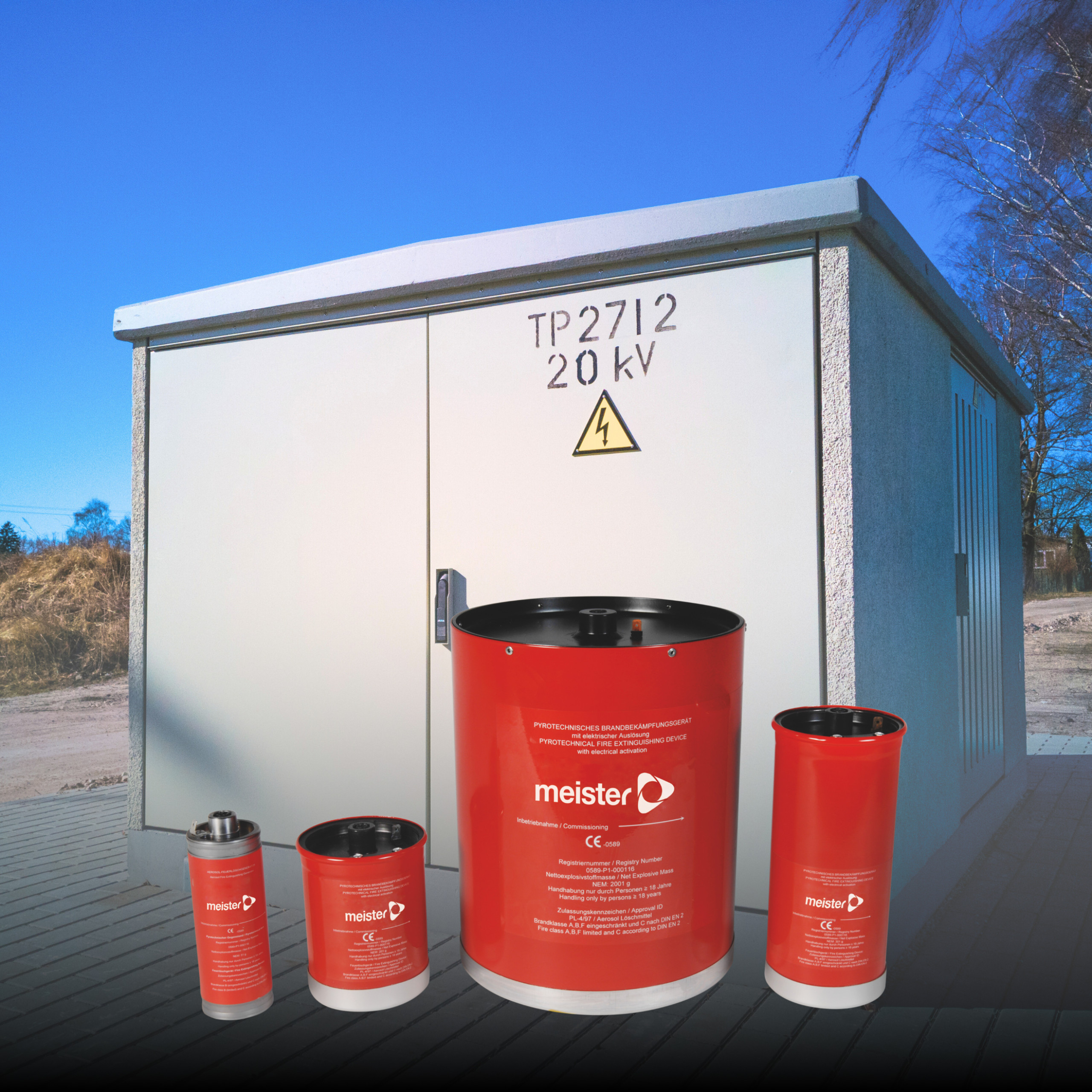 AeroPro / aerosol fire extinguishing system for transformer stations