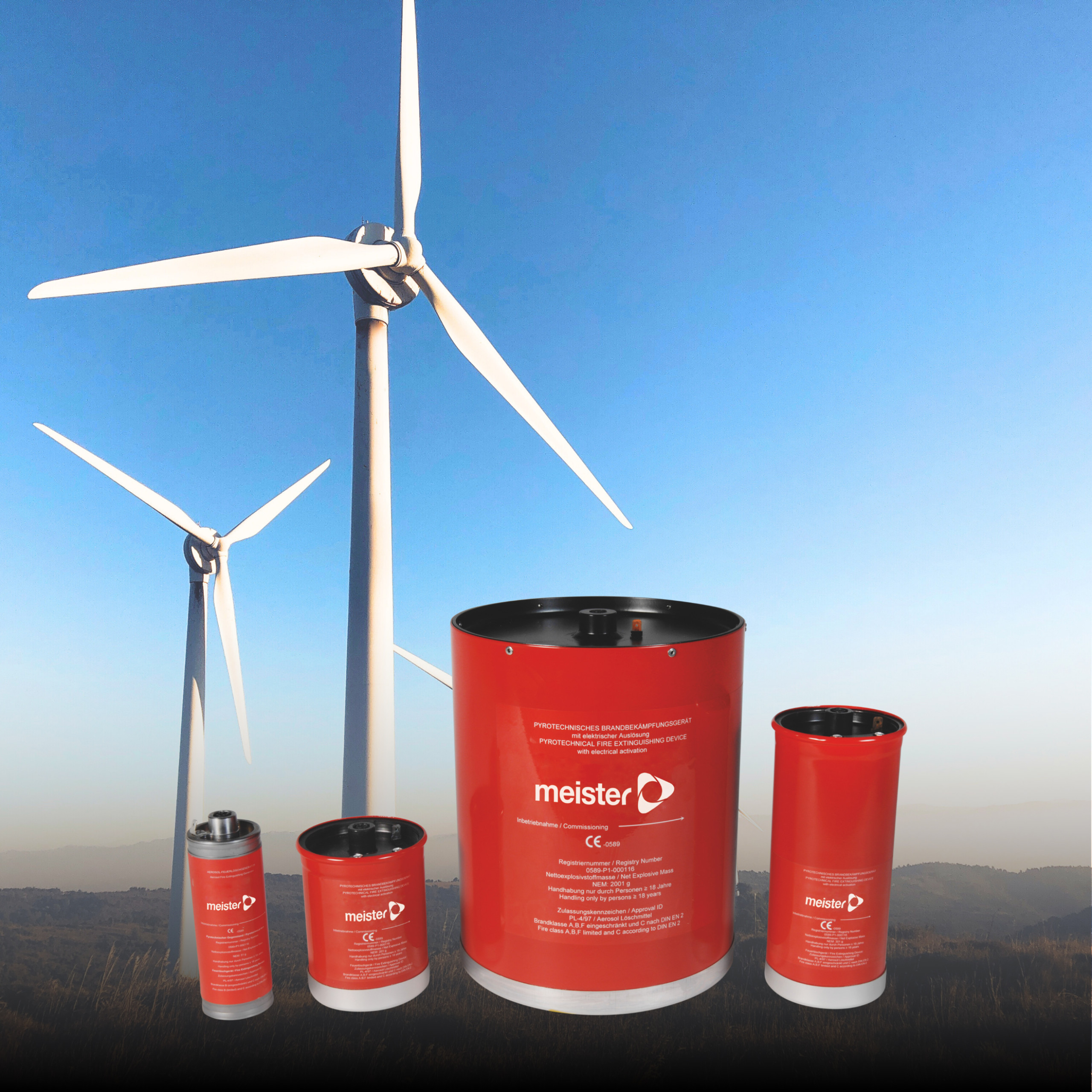 AeroPro / Aerosol fire extinguishing system for wind turbines