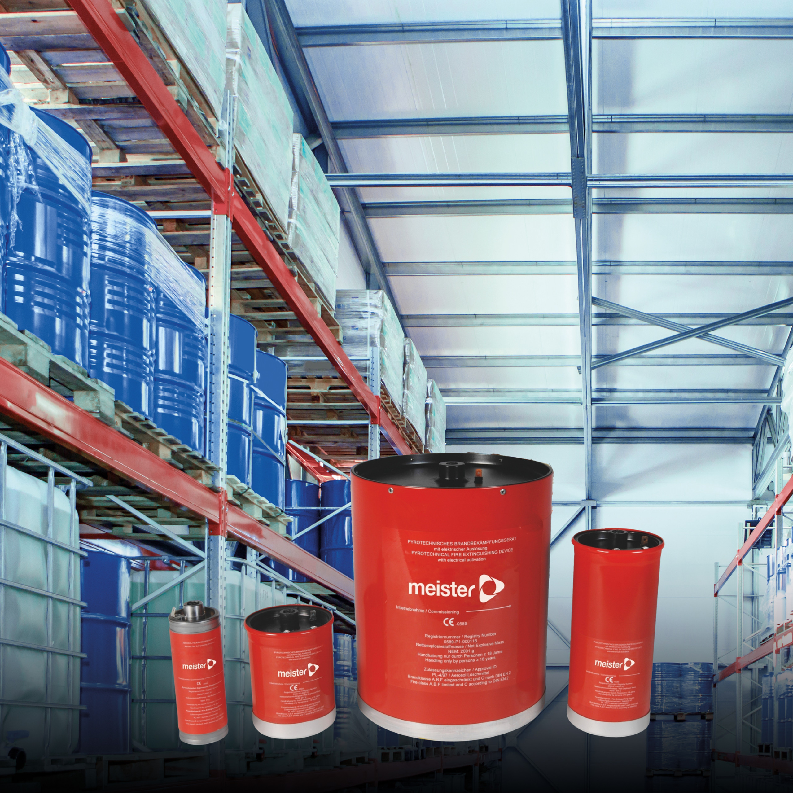 AeroPro / aerosol fire extinguishing system for workspaces