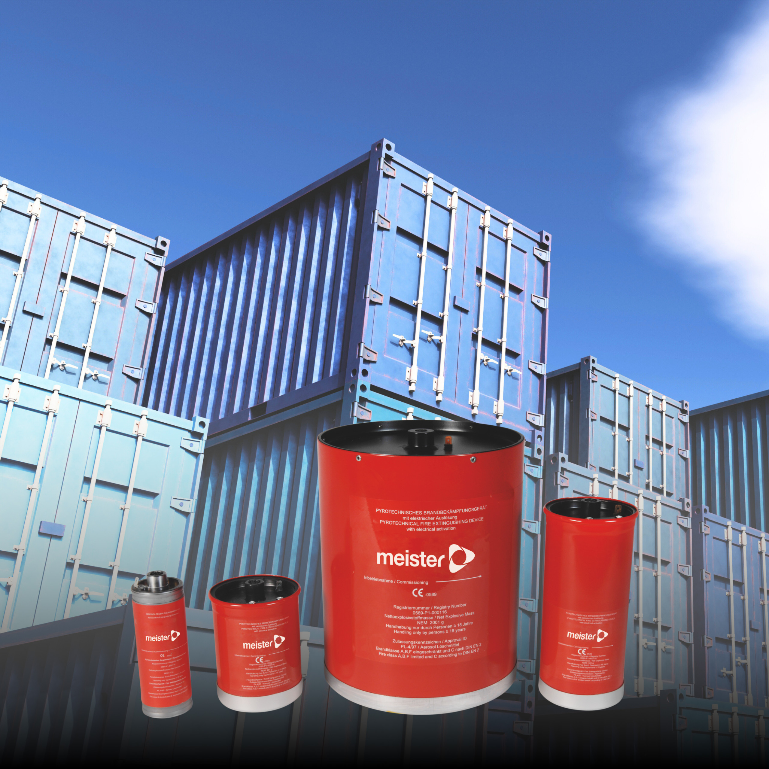 AeroPro / Aerosol fire extinguishing system for transport containers